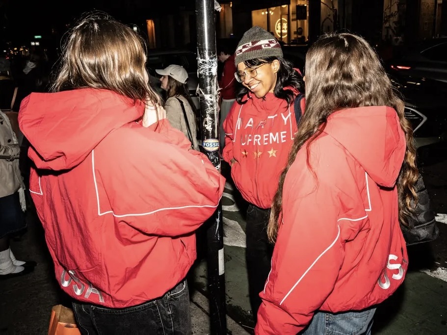 Fans at the Marty Supreme pop-up