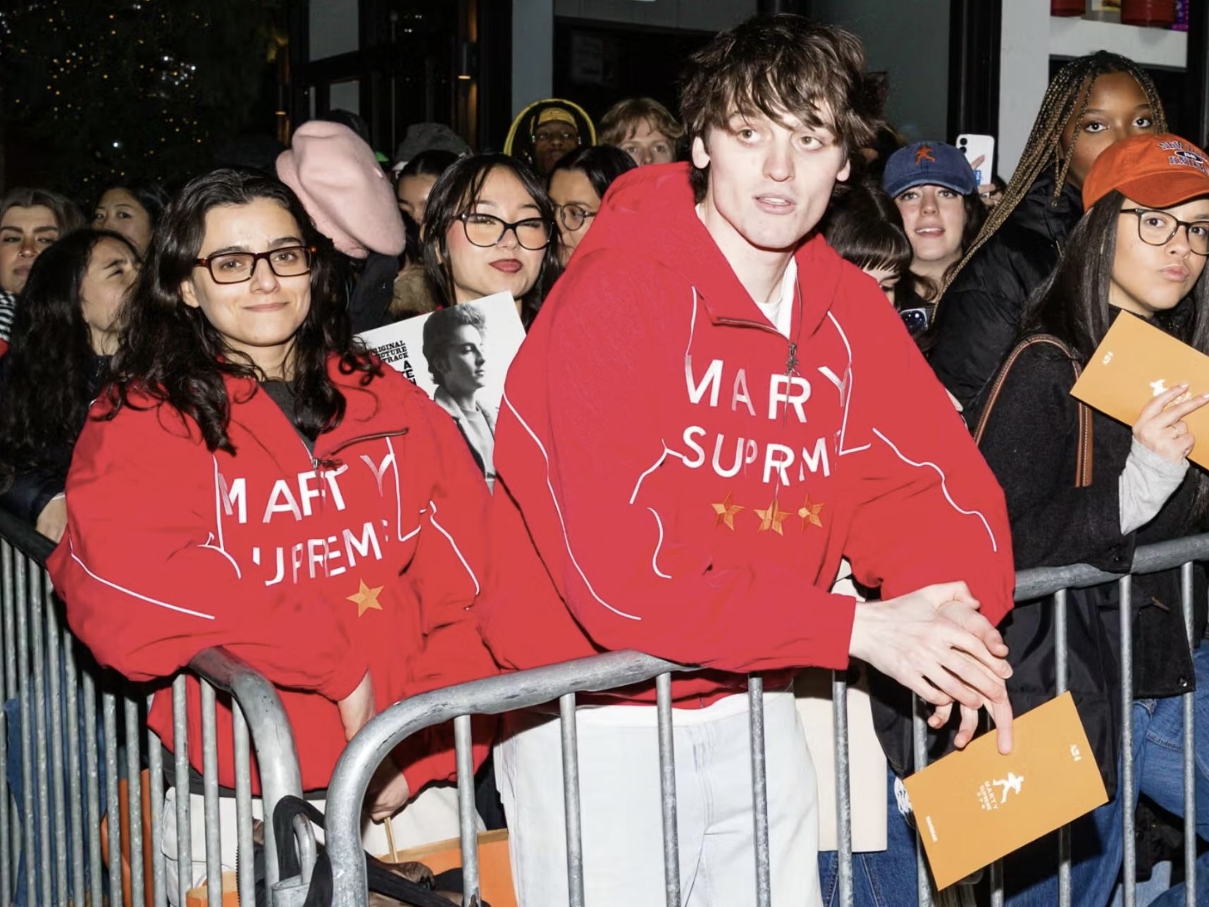 Fans at the Marty Supreme pop-up