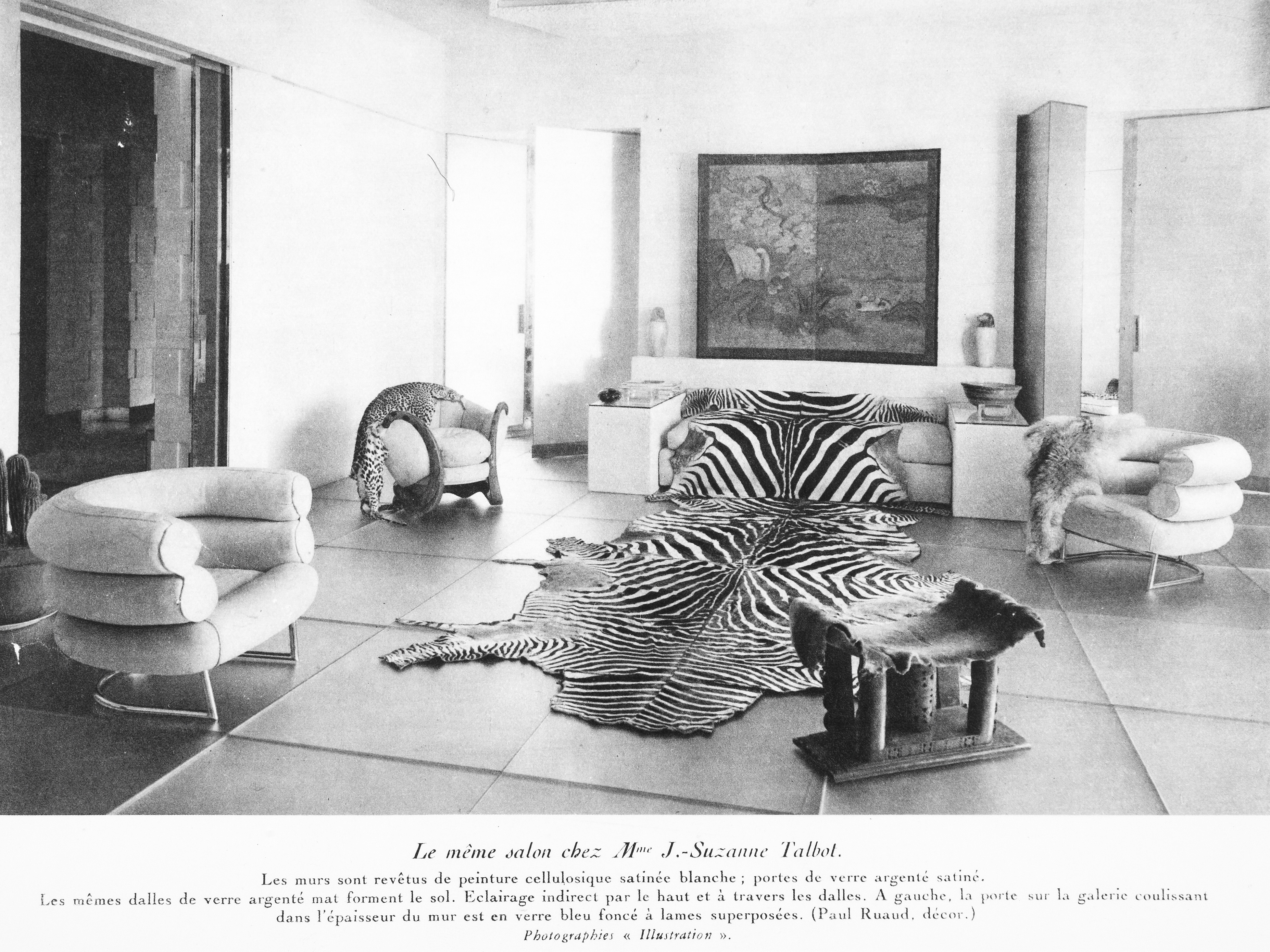 Eileen Gray's Bibendum Armchair at Salon Talbot, Rue de Lota, Paris 