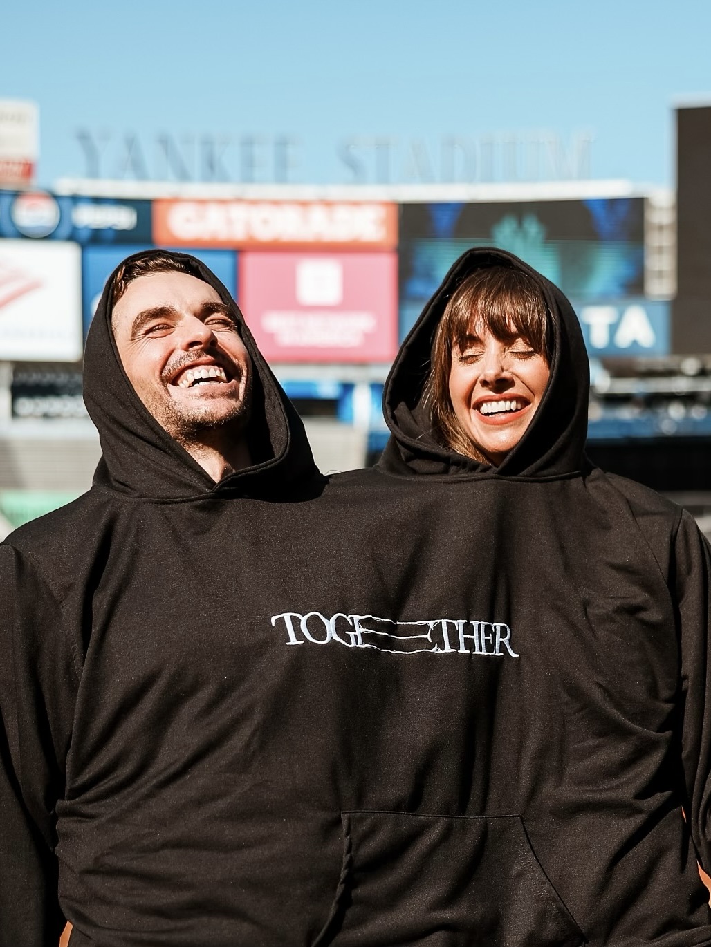 Dave Franco & Alison Brie in the Together hoodie